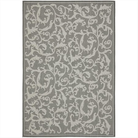 Safavieh 2 Ft. X 3 Ft. -7 In. Rectangle Indoor-Outdoor Courtyard- Anthracite And Light Grey- Machine Made Rug CY6533-87-2